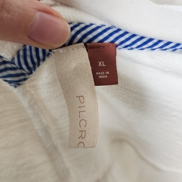 Anthropologie Pilcro Ivory Knit Poncho Top XL - Picture 8 of 8